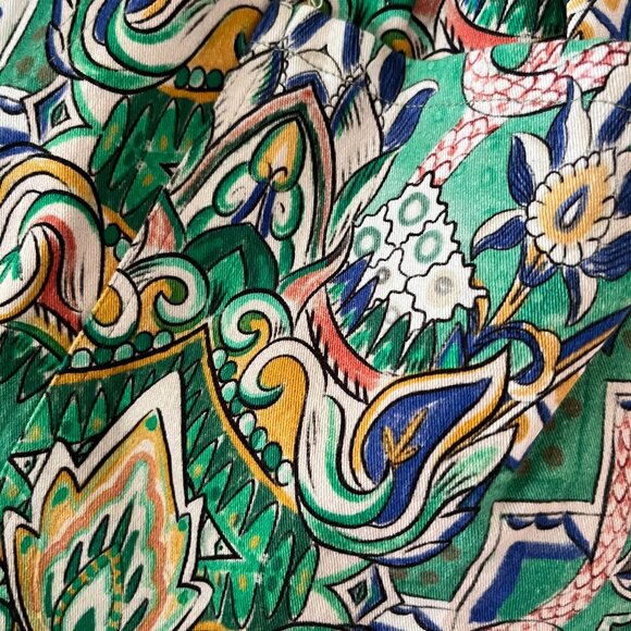 Chufy Sz XS Memories of Ancient Burma Print High Waisted Belted Shorts - Picture 7 of 7